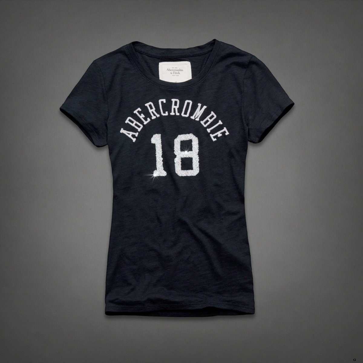 Abercrombie Fitch Mujeres De Cuello Redondo Corto Remera AF8256